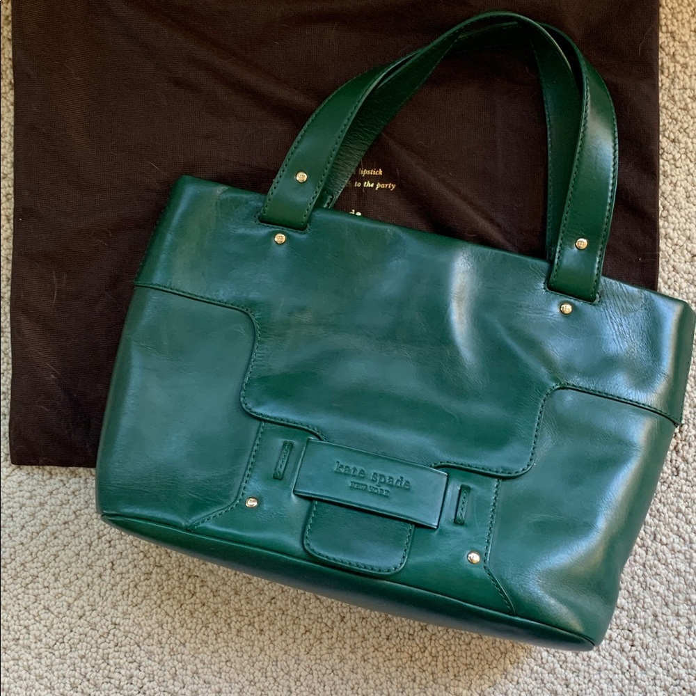🌲 Kate Spade New York Malea tote in forest green EUC